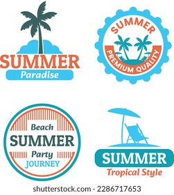 4 Set Sticker Summer Paradise