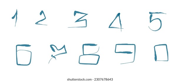 4. set vector brush ,numbers 0-9  