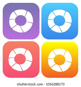 4 Sets / Collection Gradient Color Violet, Blue, Red, Yellow. Beautiful Icon Logo 
Inflatable Beach Summer Travel Leisure. Graphic Design Resource, Element, Vector Illustration. EPS 10