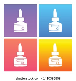 4 Sets / Collection Gradient Color Violet, Blue, Red, Yellow of Health Medicine Icon. Graphic Design Resource, Element, Vector Illustration. EPS 10
