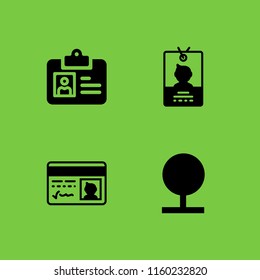 4 silence icons in vector set. pass and forest illustration for web and graphic design