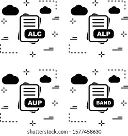 4 Simple File Format Related Color Icons

