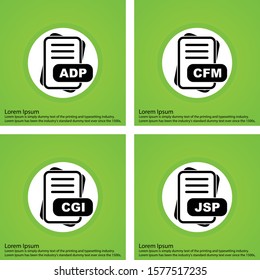 4 Simple File Format Related Color Icons
