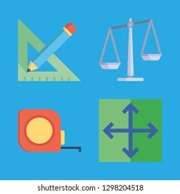 4 size icons with measuring and resizing in this set