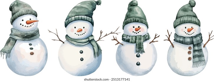 4 Snowman with green hat