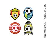 4 Soccer emblem logo vector