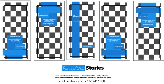 4 social stories media templates for stories and posts. An editable box for a cool profile