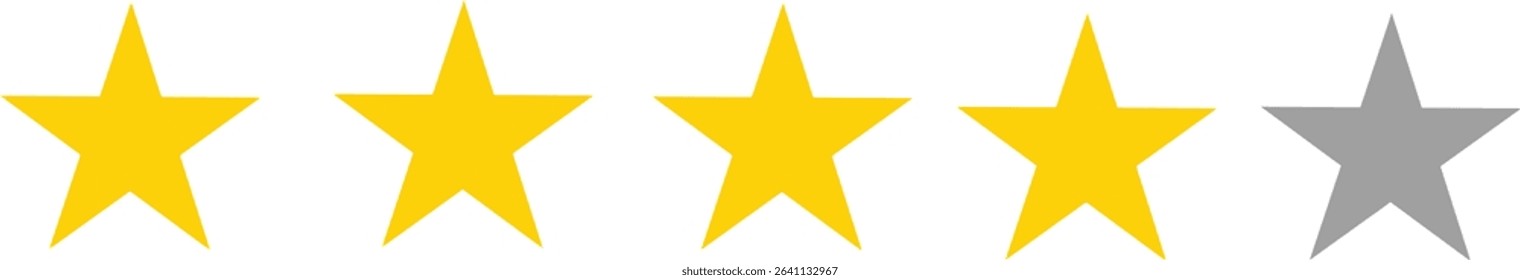 4 star review icon vector