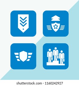 4 status icons in vector set. rank illustration for web and graphic design