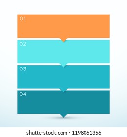 4 Step Arrow List Colorful Banners Infographic Diagram