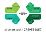 4 step business infographic template. 4 vector paper style with icons suitable for information and presentation business.