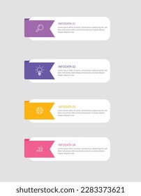 4 Step business infographic template. EPS 10 vector art. Can be used for process diagram, presentations, workflow layout, banner, flow chart, info graph