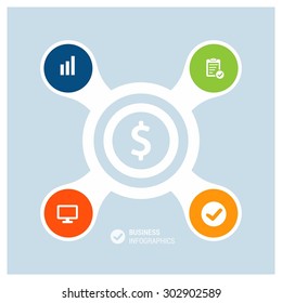 4 step Business infographics presentation diagram
