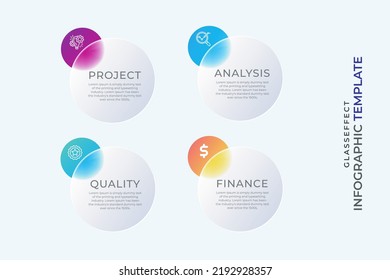 4 step circular modern infographic template design
