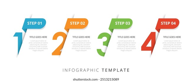 4 Step infographic business vector template. EPS 10 vector template. 