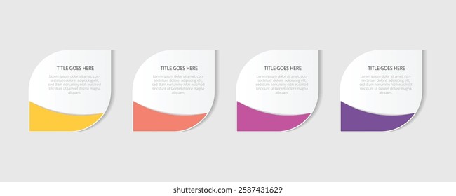 4 step infographic template. EPS 10 vector template. Business vector art. 