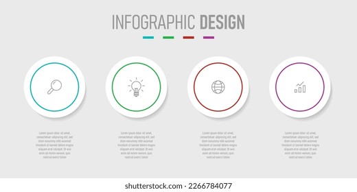 4 step modern colorful infographic design. EPS 10 vector design. Business vector template for presentation. text with seperated layer, modern infograph