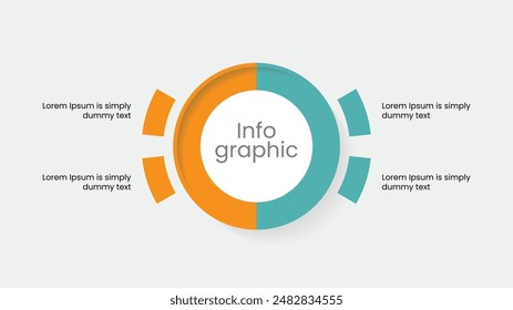 Infografía de presentación moderna de 4 pasos