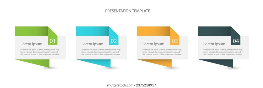 4-stufige Prozess-Infografik Vorlage Vektorelement mit Symbolen Business 