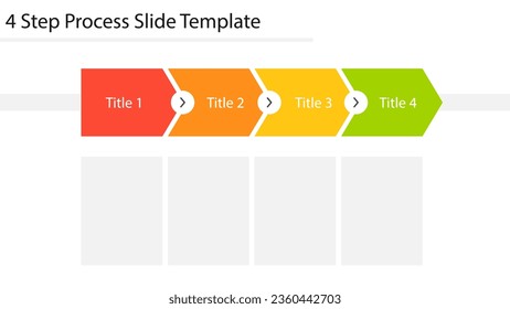 4 Step Process Slide Template. Clipart image