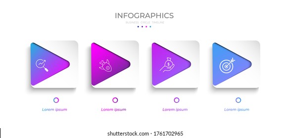 
Gráfico de etiquetas de 4 pasos color de papel origami en plantilla info-gráfica vectorial para la gráfica de presentación de diagrama
y concepto de negocio con 4 opciones de elemento