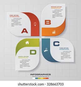 4 steps. Abstract number banners template/graphic or website layout. Vector.