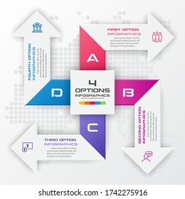 4 steps arrows infographic element,Business concept,Vector illustration.