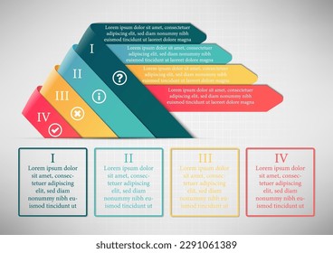 plantilla de diagrama de banners de 4 pasos