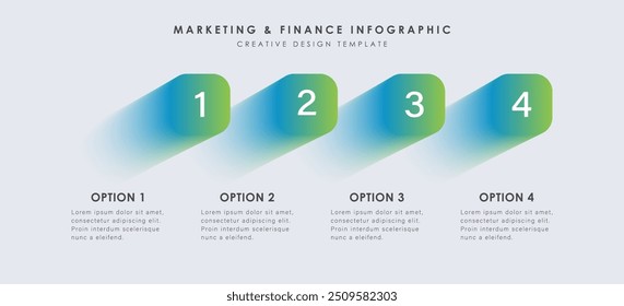 4 Steps Business infographic presentation. Colorful bars chart design. Statistics graphic visualisation.