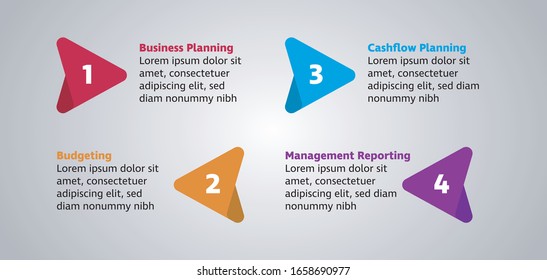 4 steps business infographic template