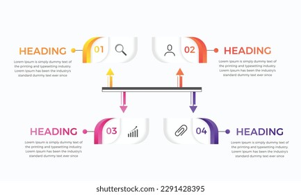 4 steps business infographics template. Elements for infographics. Modern colorful infographic steps. presentation and chart