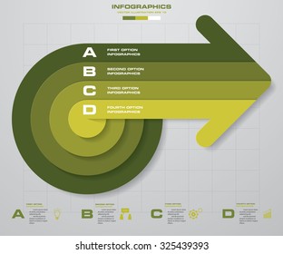 4 steps business presentation template.Arrow shape banners template/graphic or website layout. Vector.