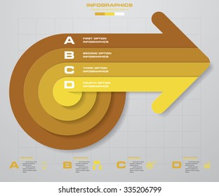 4 steps business presentation template.Arrow shape banners template/graphic or website layout. Vector.