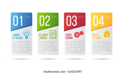 4 pasos diseño infográfico vectorial e iconos de marketing empresarial para flujo de trabajo, diagrama, diseño de hitos, diseño web o impresiones
