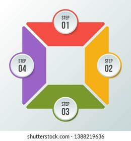 4 steps  chart, infographic or  diagram