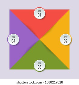 4  steps  chart, infographic or  diagram