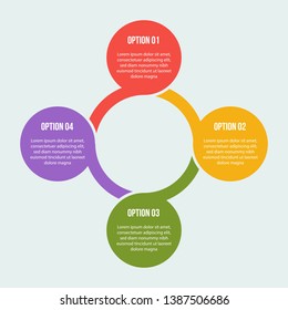 4 Steps Circle Chart, Circle Infographic Or Circular Diagram