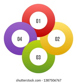 4 Steps Circle Chart Circle Infographic Stock Vector (Royalty Free ...