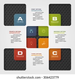 4 Steps color banner. For your presentation. Simple&Editable Vector background. EPS10