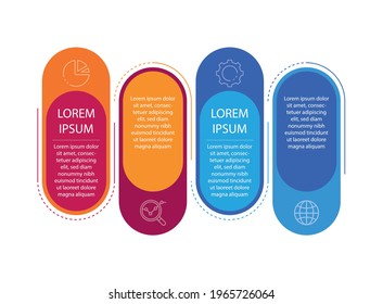 4 steps colorful infographic template