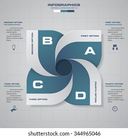 4 steps design Infographic template for business concept.