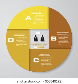 4 steps design Infographic template for business concept.