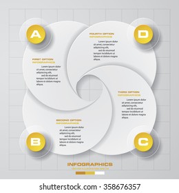 4 steps design Infographic template for business concept.
