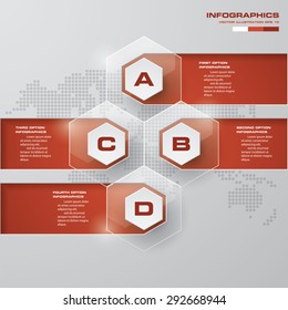 4 steps diagram for your design.Design clean template/graphic or website layout. 
