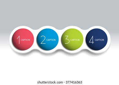 4 steps element bubble chart, scheme, diagram, template. Infographic template.