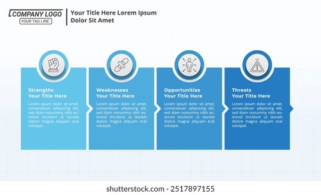 4 Steps Horizontal Infographic Timeline on a 16:9 Layout for Business Presentations, Management, and Evaluation.
