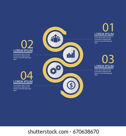 4 steps infographic
