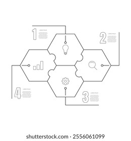 4 steps infographic flowchart design template. - Vector.