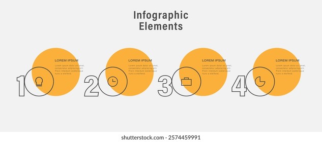 4 steps infographic flowchart design template.