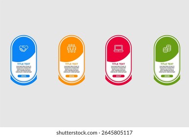 4 steps infographic flowchart design template 
